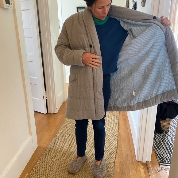 Pietsie || Malamo Cloud Puffer Coat Japanese Flannel Large - Picture 3 of 7